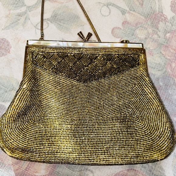 Elegant Gold Evening Clutch - Picture 1 of 4